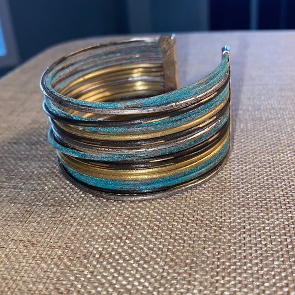 Silpada sterling silver and Patina brass cuff bracelet. - Picture 3 of 4